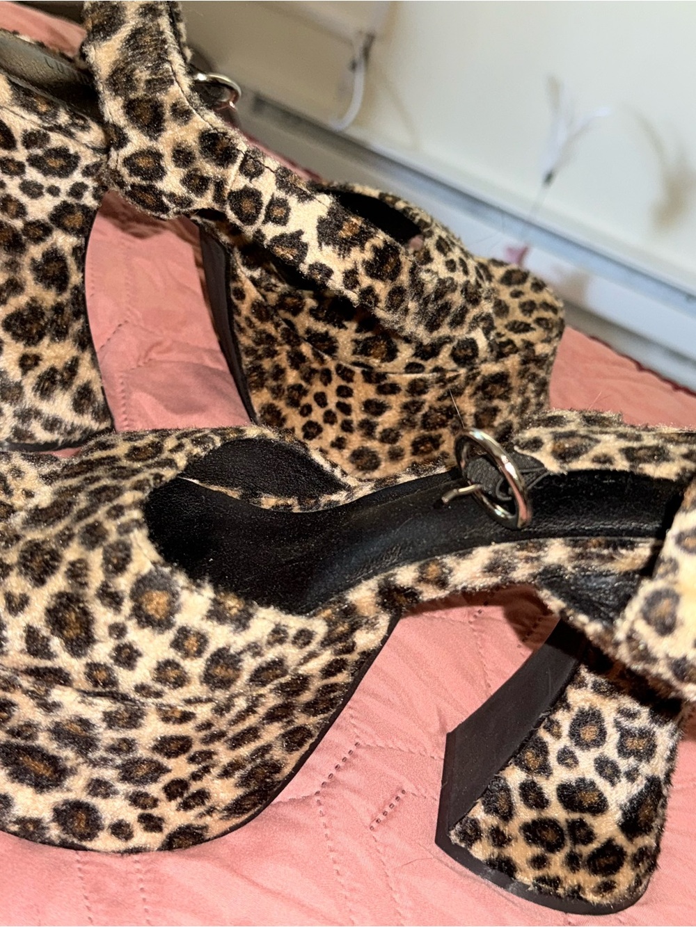 Leopard Print Platform Heels